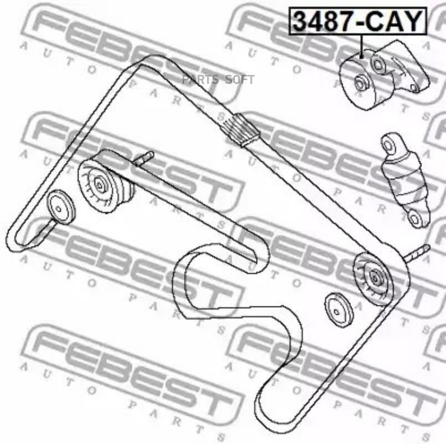 

FEBEST Ролик натяжной PORSCHE CAYENNE 2002-2010 FEBEST 3487-CAY