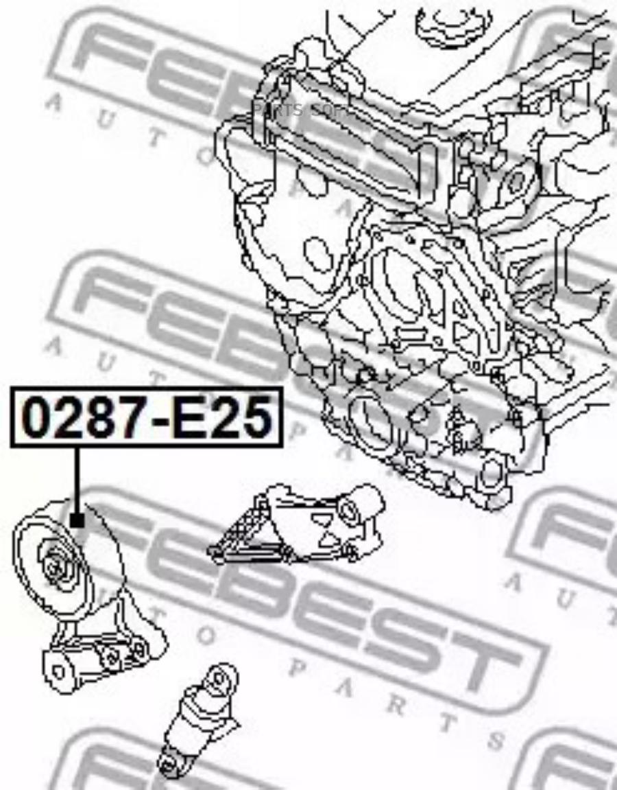 

FEBEST Ролик натяжной NISSAN PATROL(GR) Y61 1997.10-2010.03 [EL] FEBEST 0287-E25