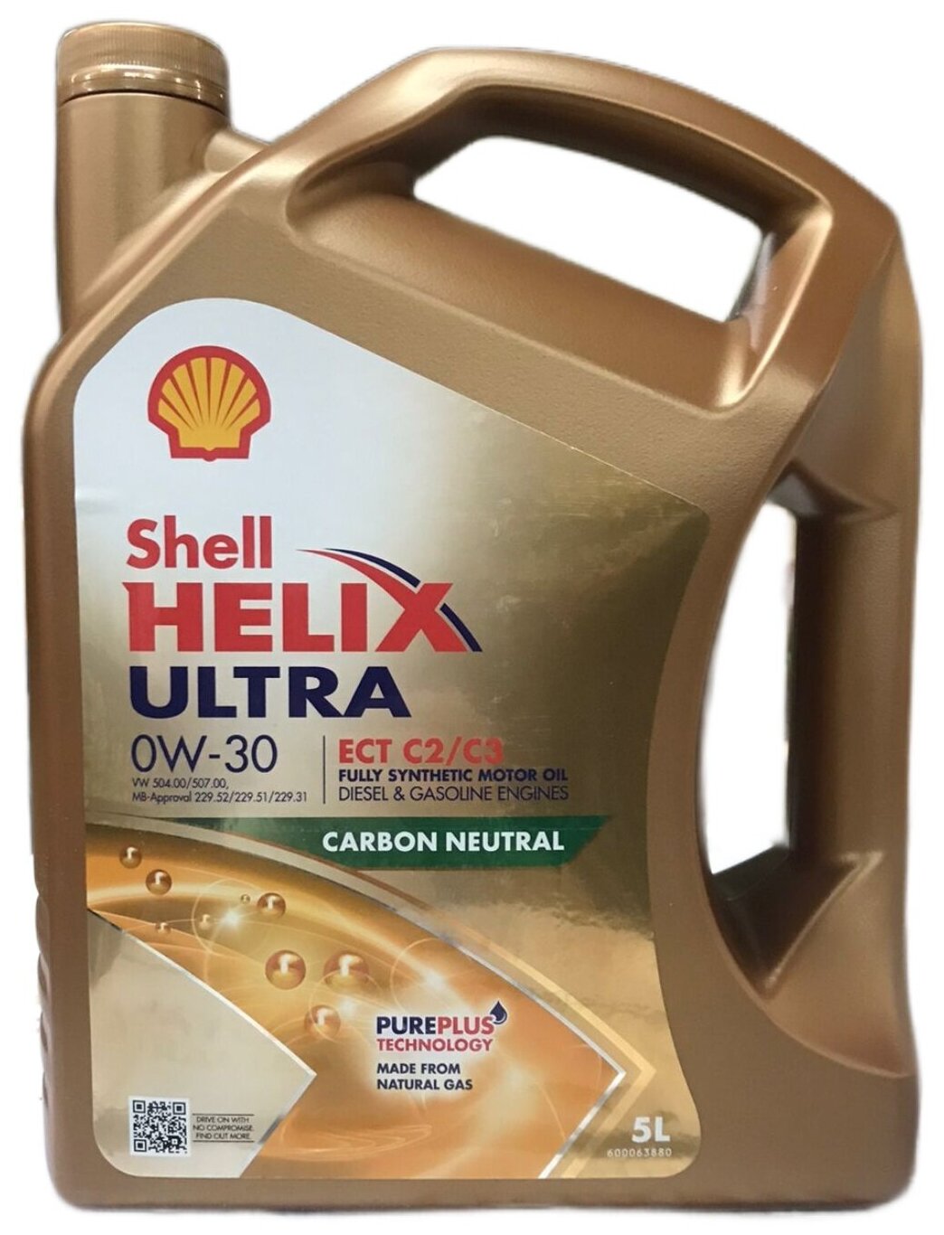

Моторное масло Shell синтетическое Ultrа Ест С2/С3 0W30 Sn С2/С3 5л