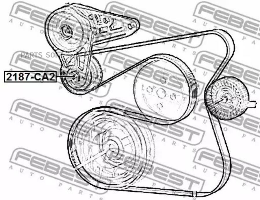 

FEBEST Ролик натяжной FORD MONDEO CA2 2007-2014 FEBEST 2187-CA2