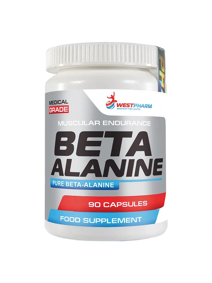 Аминокислоты WestPharm Beta Alanine, 90 капсул/500мг