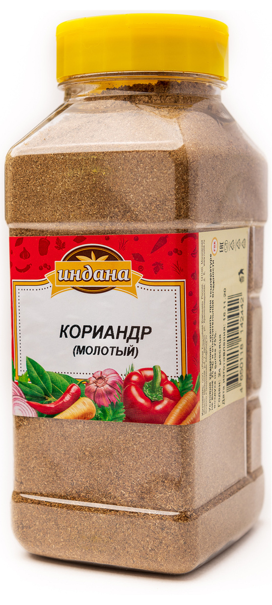 Кориандр молотый Индана, 450 г.(1000 мл.) с дозатором