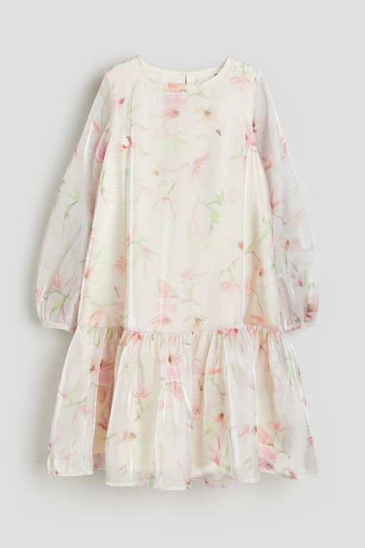 

Платье детское H&M 1227290, Кремовый, Цветочный, 134, Белый, 1227290