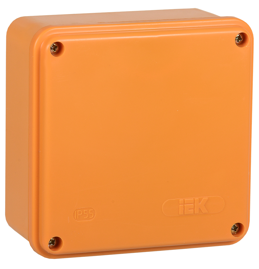 

Коробка распаячная огнестойкая ПС 100х100х50мм 6P 6мм2 IP44 гладкие стенки IEK, Оранжевый