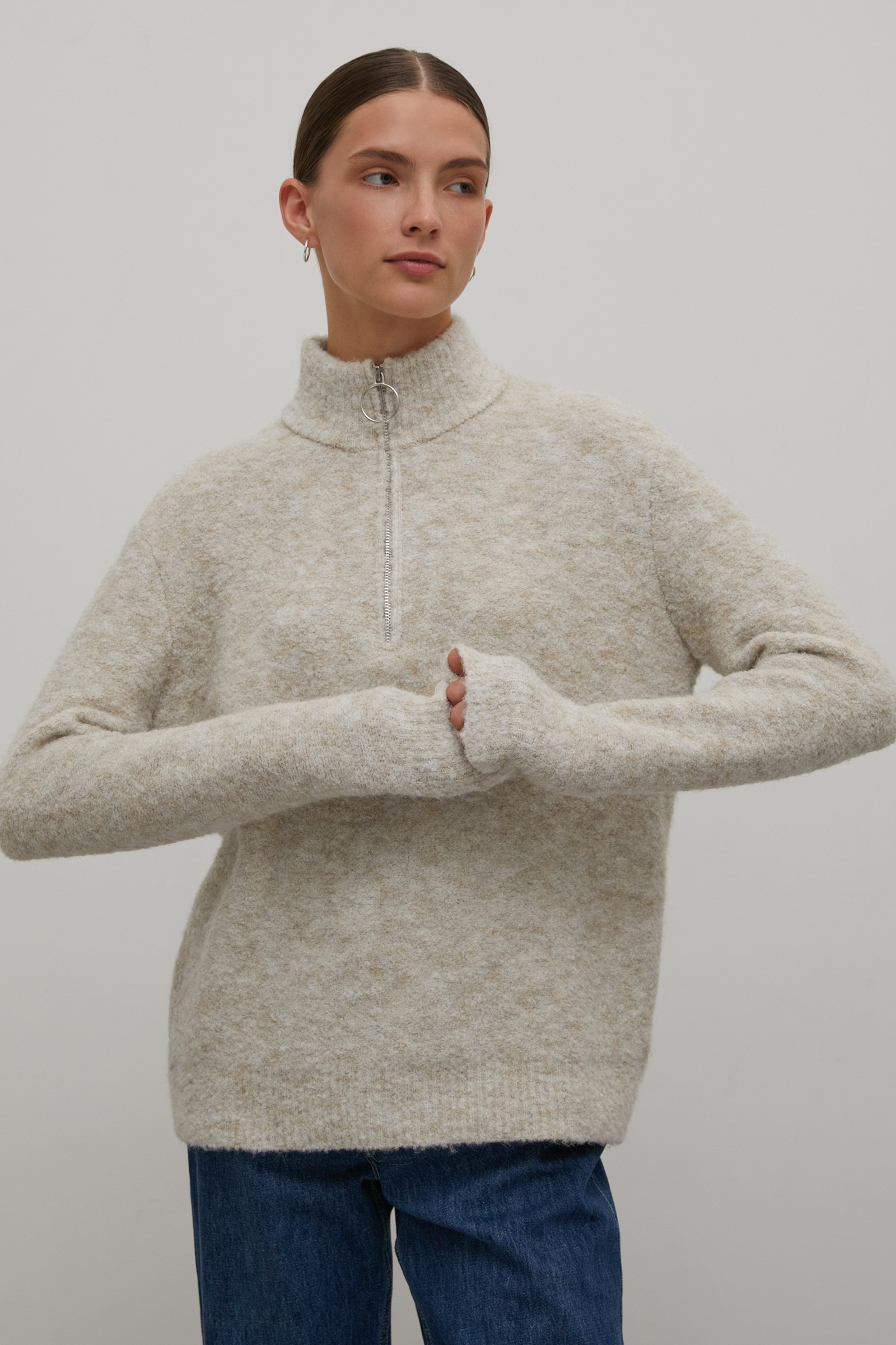 

Свитер мужской Finn Flare FWC21123 белый 2XL, FWC21123