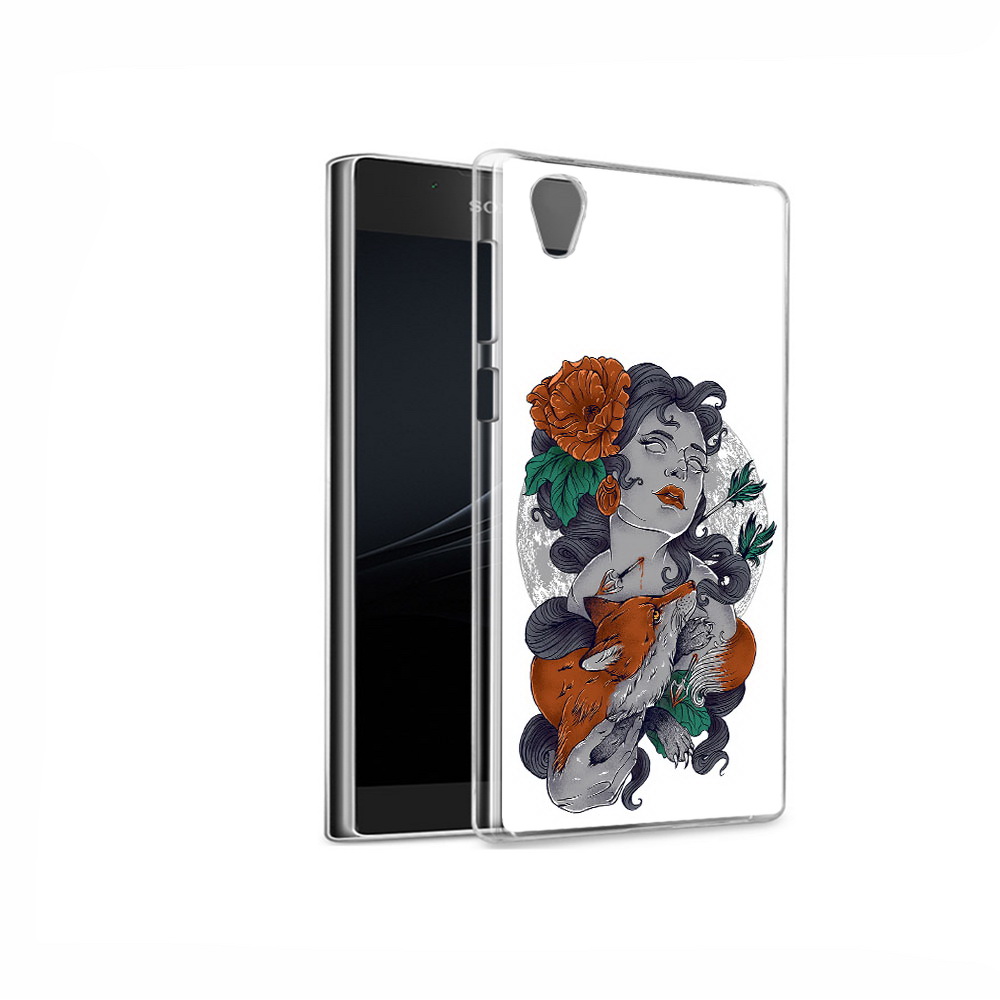 

Чехол MyPads Tocco для Sony Xperia L1 темная девушка с лисой (PT66853.250.639), Прозрачный, Tocco
