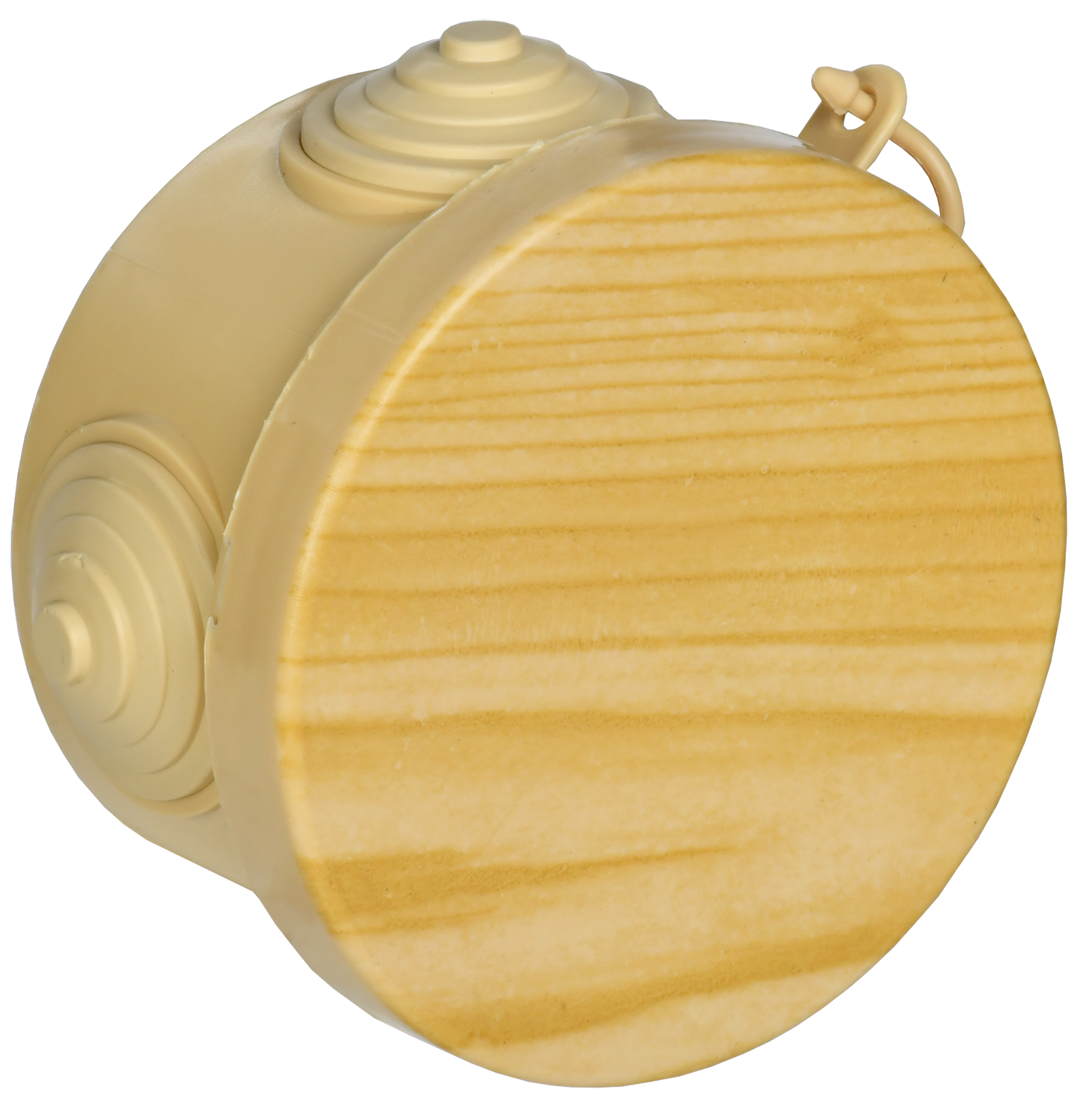 

Коробка распаячная КМ для открытой проводки D=65х40мм IP54 4 гермоввода сосна IEK, Бежевый