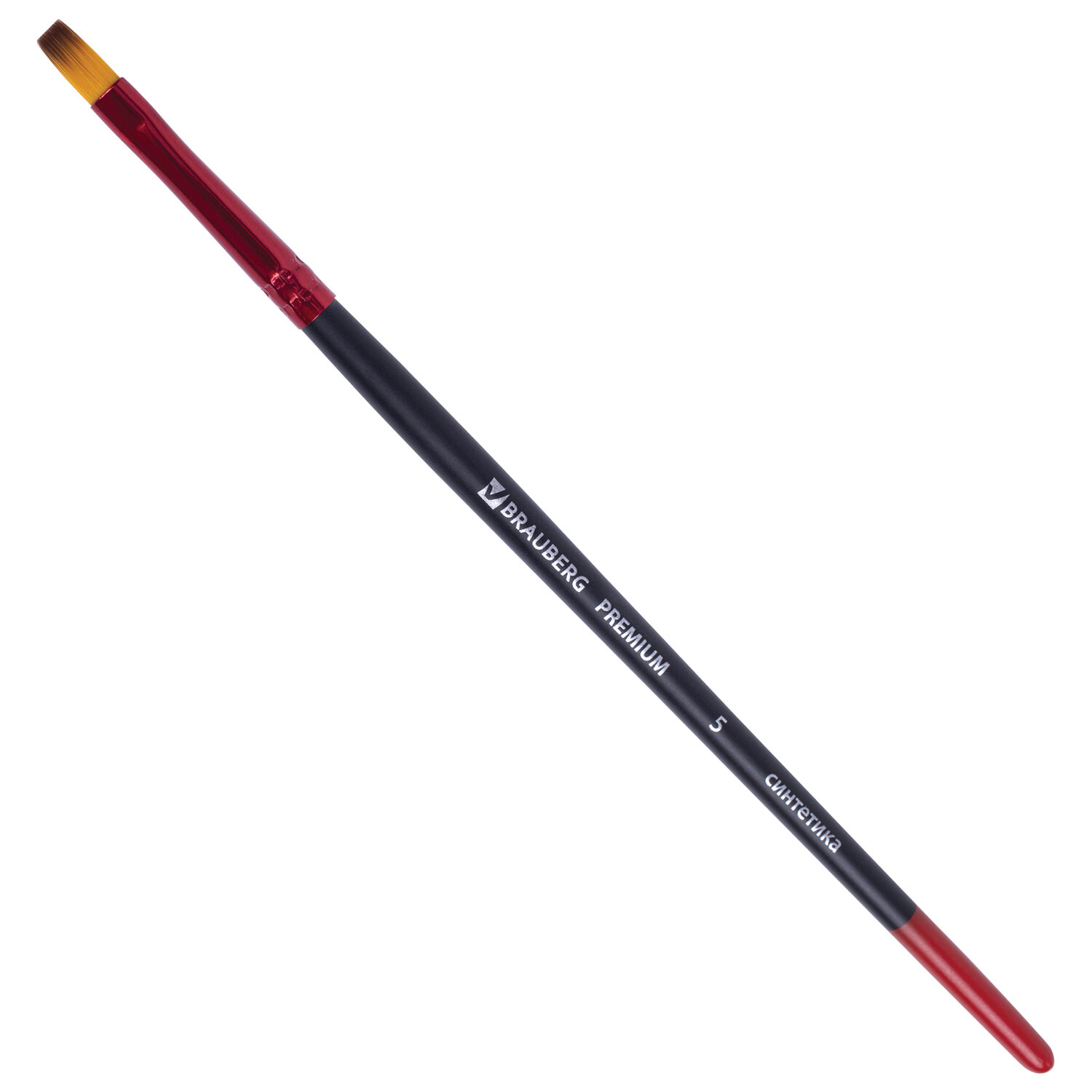

Кисть синтетика, плоская № 5, Brauberg PREMIUM, 201014, 30 шт