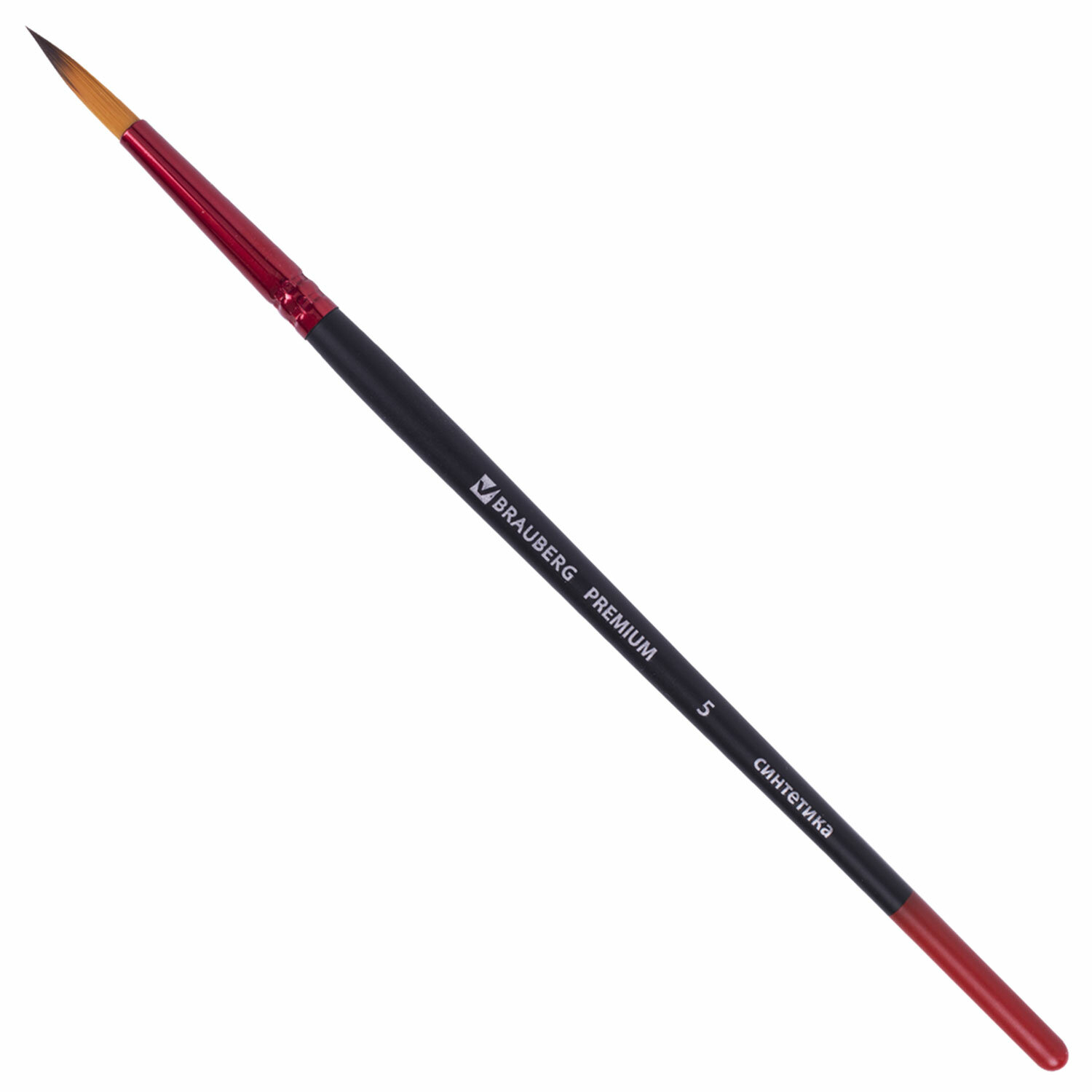 

Кисть синтетика, круглая № 5, Brauberg PREMIUM, 201004, 30 шт