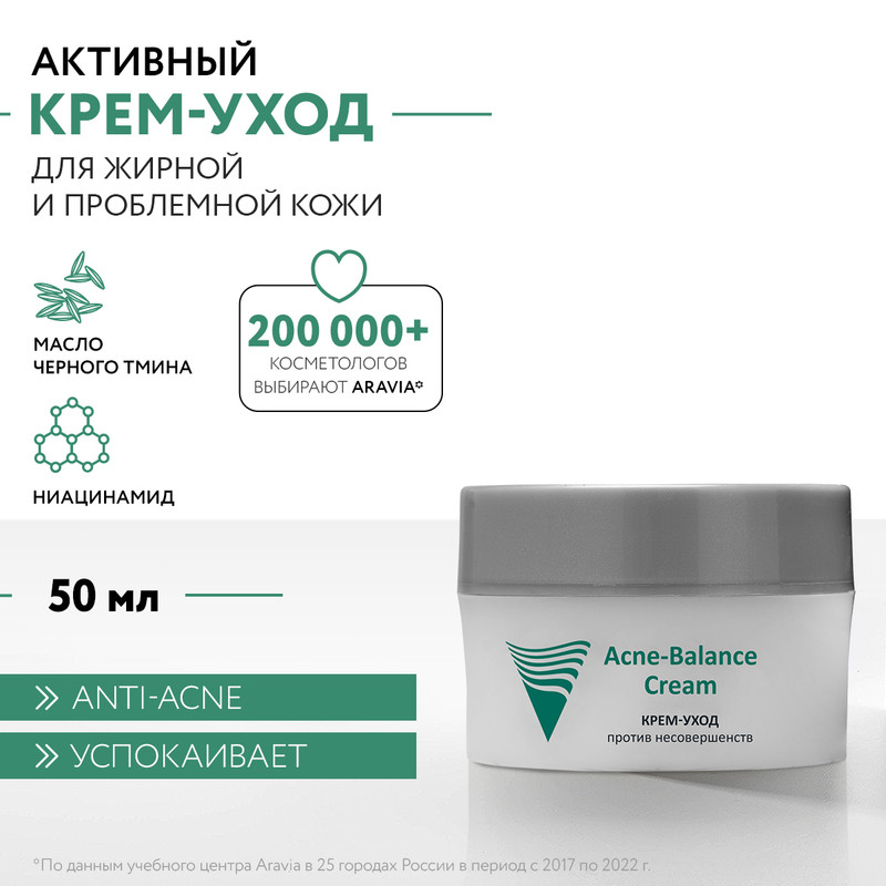 Крем-уход для лица ARAVIA Professional Acne-Balance Cream против несовершенств 50 мл