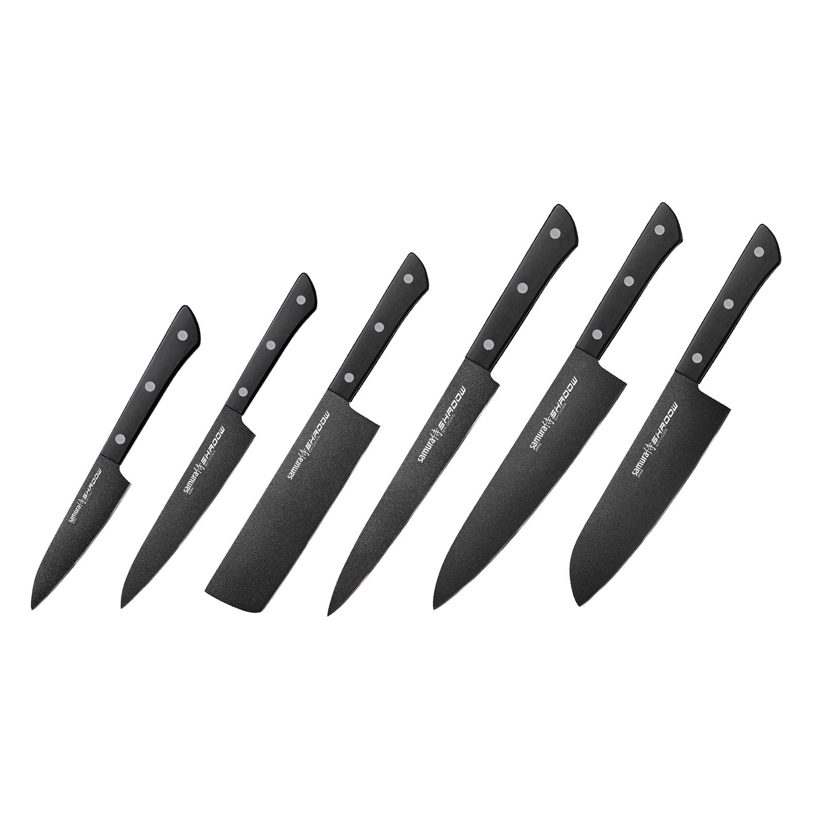 

Комплект из 6 кухонных ножей Samura Shadow 223631106
