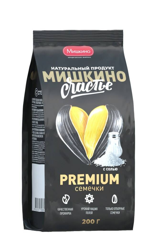

Семечки подсолнечника Мишкино счастье Premium 200 г