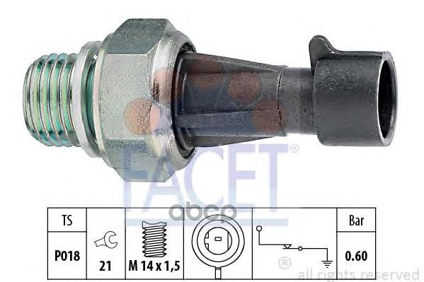 

FACET Датчик давления масла 1шт