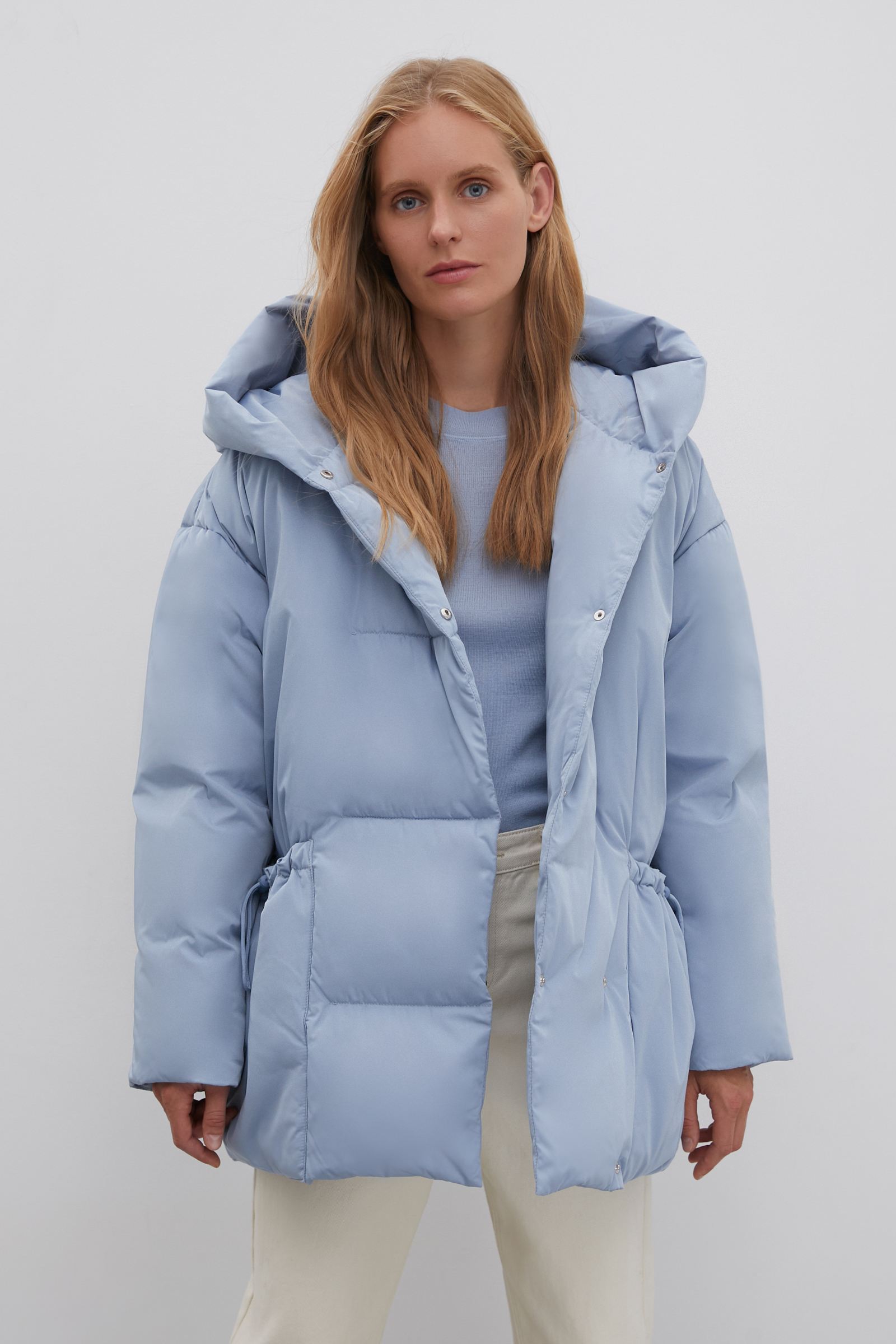 

Пуховик женский Finn Flare FWB11024 голубой XL/2XL, FWB11024