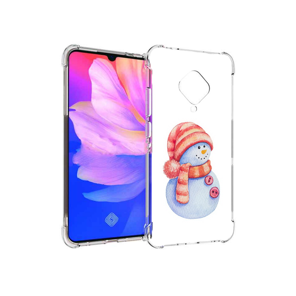 

Чехол MyPads Tocco для Vivo V17 Веселый снеговик (PT147343.378.44), Прозрачный, Tocco