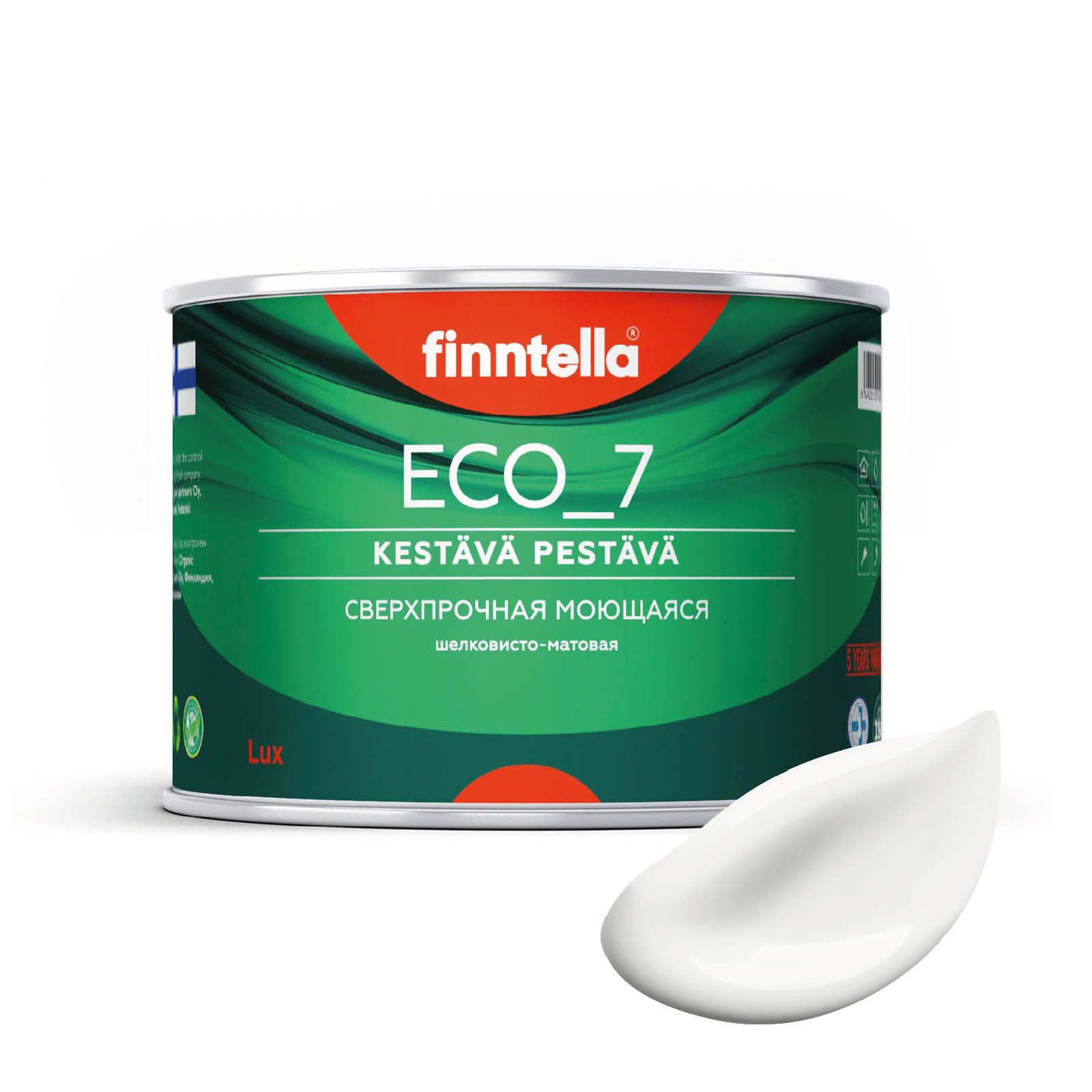 

Высокостойкая интерьерная краска FINNTELLA ECO_7 с оптическим эффеком EggShell. Усилена по, Белый, интерьерная ECO_7 EggShell с защитой от пятен и царапин
