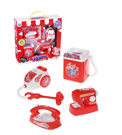 

Игровой набор Наша Игрушка Бытовая техника, свет, 4 предмета 200171280, Красный;белый