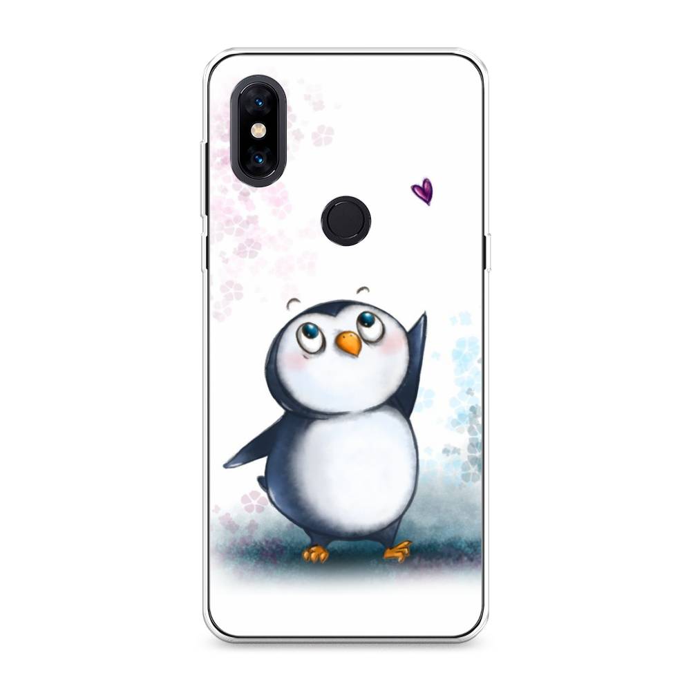 

Чехол Awog на Xiaomi Mi Mix 3 "Пингвин и сердечко", Разноцветный, 34950-1