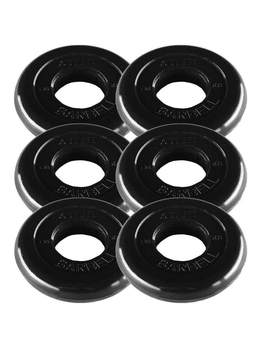 

Диск для штанги MB Barbell Atlet 6 шт. 1,25 кг, 51 мм черный, Atlet
