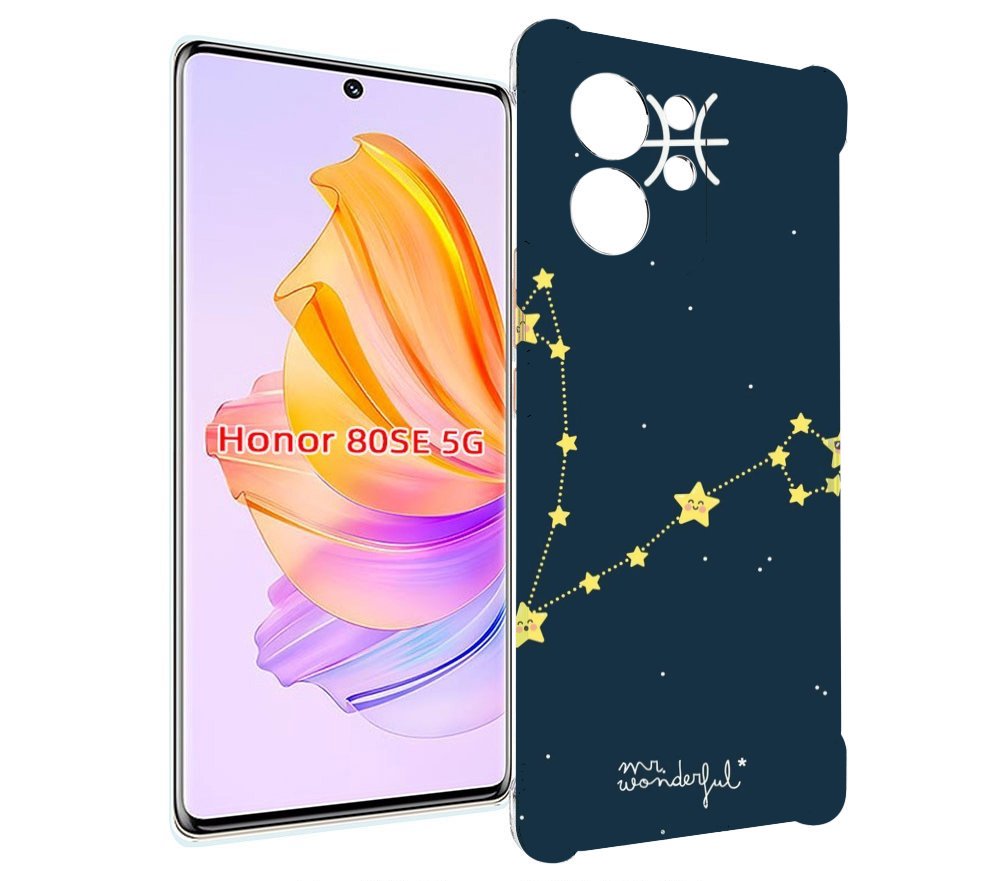 

Чехол MyPads знак зодиака рыбы 1 для Honor 80 SE, Прозрачный, Tocco