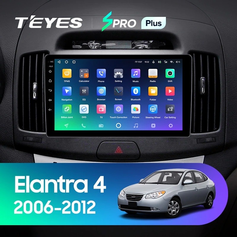 Штатная магнитола Teyes SPRO Plus 432 Hyundai Elantra 4 HD 2006-2012 3461500₽
