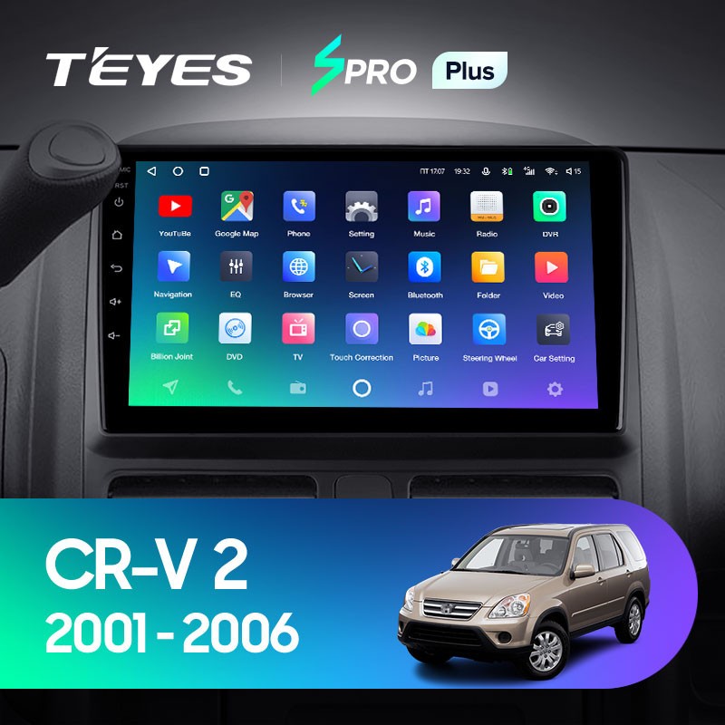 Штатная магнитола Teyes SPRO Plus 432 Honda CR-V 2 2001-2006 3450000₽