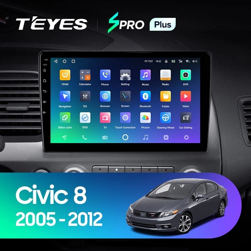 Штатная магнитола Teyes SPRO Plus 432 Honda Civic 8 FK FN FD 2005-2012 2990000₽