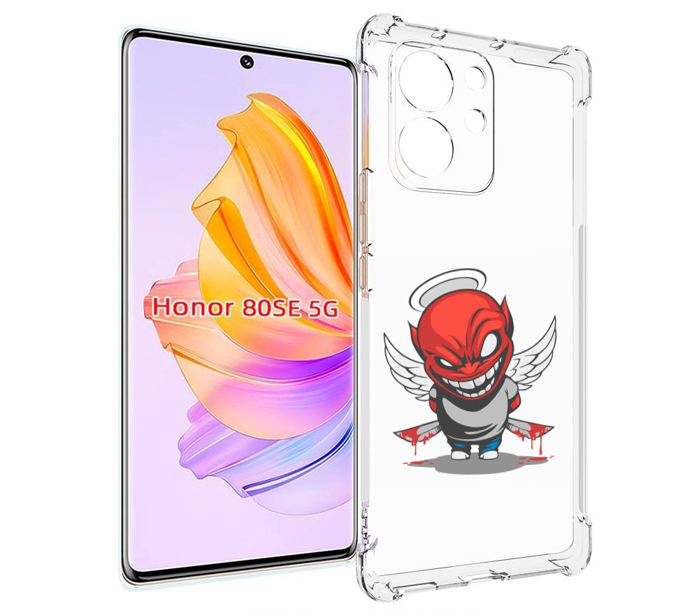 

Чехол MyPads злой-ангел для Honor 80 SE, Прозрачный, Tocco