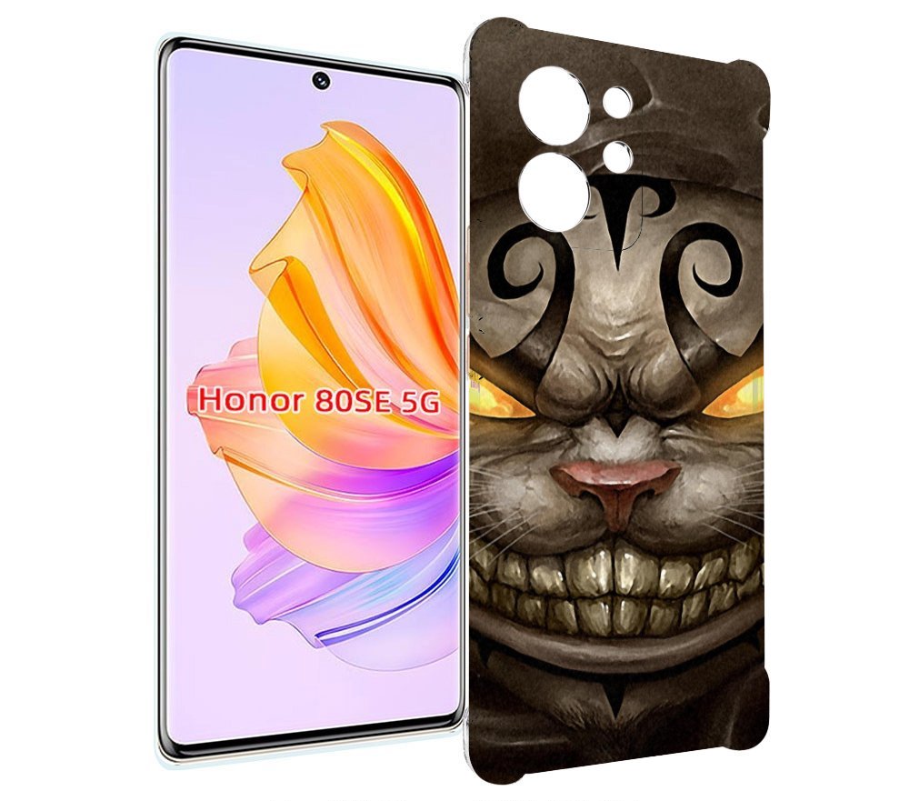 

Чехол MyPads злой котик с желтыми глазами для Honor 80 SE, Прозрачный, Tocco