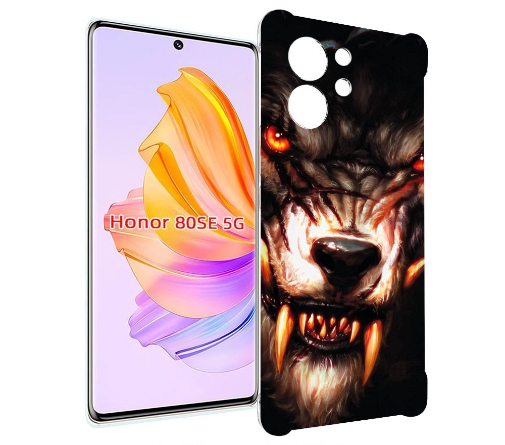 

Чехол MyPads злой голодный волк мужской для Honor 80 SE, Прозрачный, Tocco