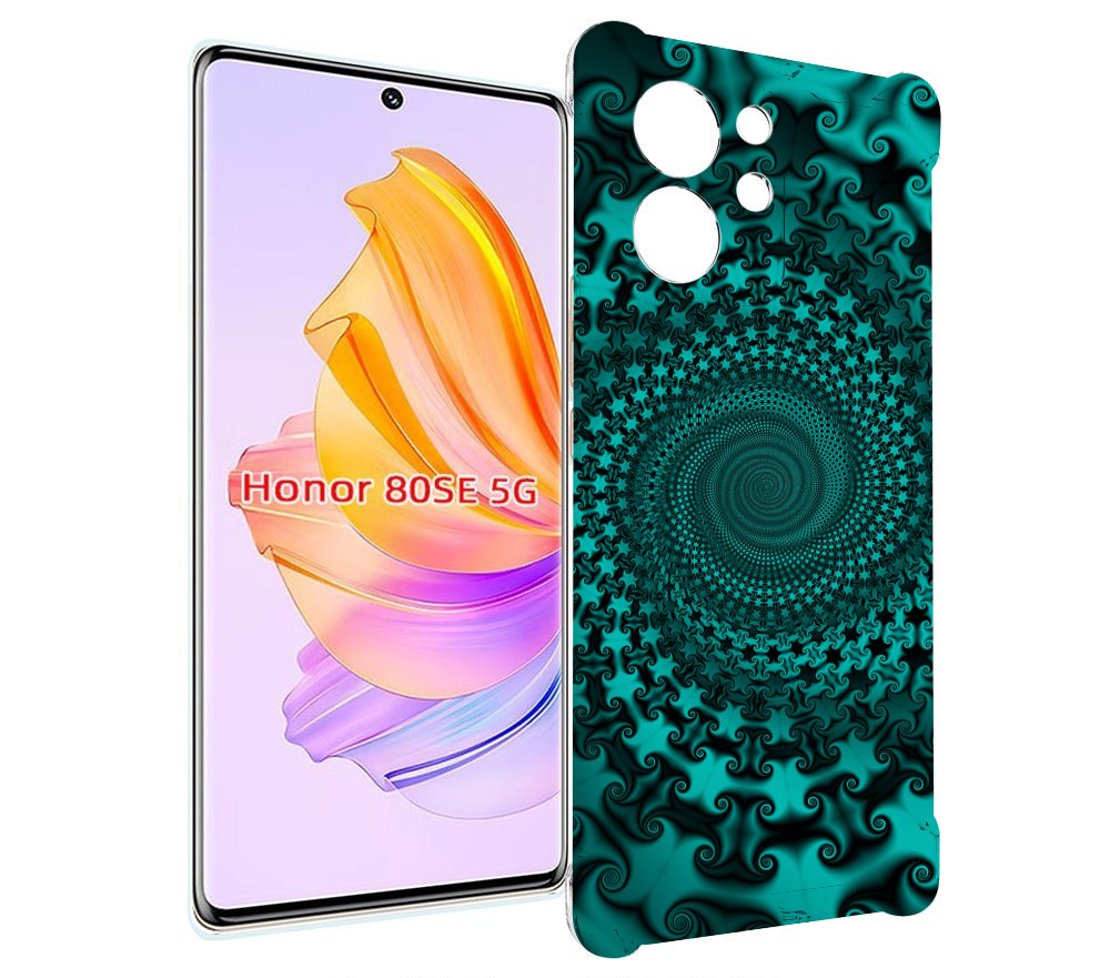 

Чехол MyPads зеленый-гипноз для Honor 80 SE, Прозрачный, Tocco