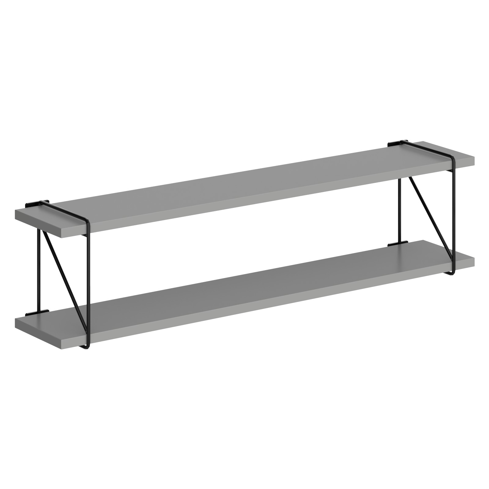 

Настенная полка с полкодержателями Skyland COFFEE SH3-ROD SH4-ROD 860х166х214 серый, COFFEE SH3-ROD