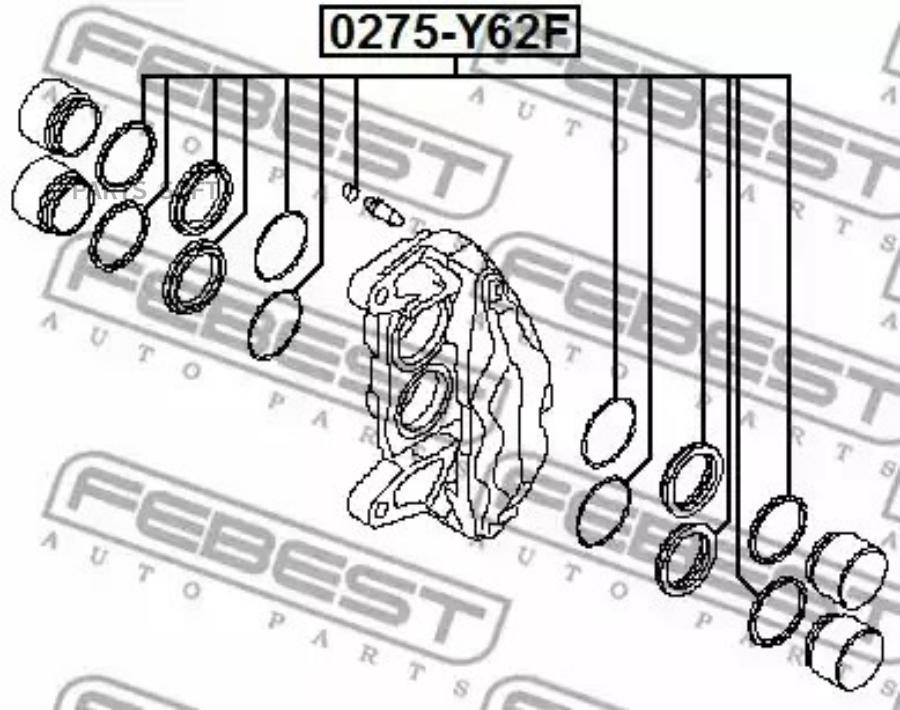 

FEBEST Ремкомплект суппорта тормозного переднего FEBEST 0275-Y62F FEBEST 0275-Y62F