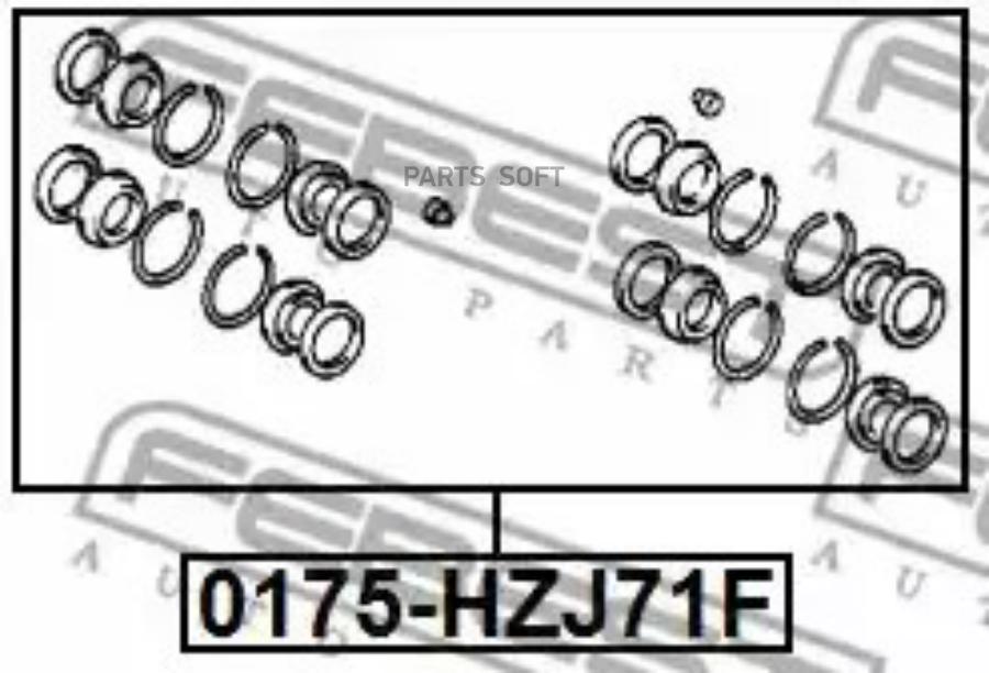 

FEBEST Ремкомплект суппорта тормозного переднего FEBEST 0175-HZJ71F