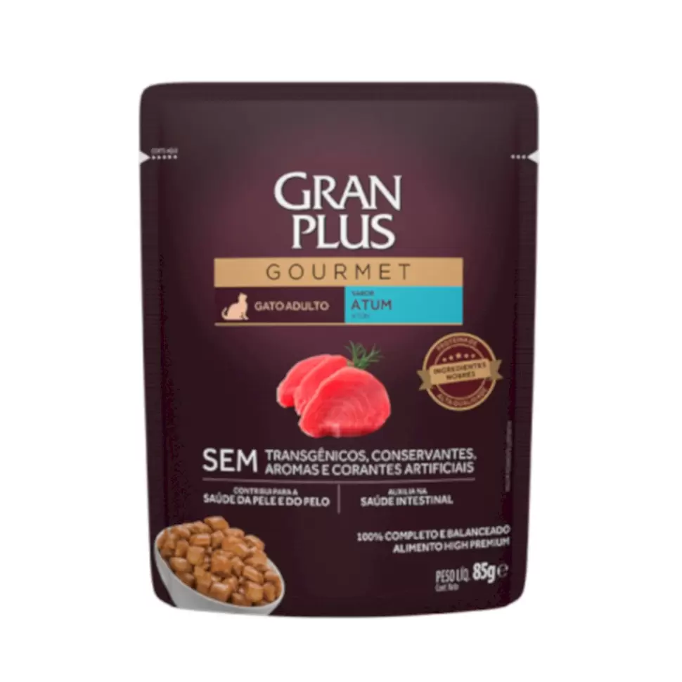 Влажный корм для взрослых кошек Granplus Gourmet Cat с тунцом - 85 г x 18 шт