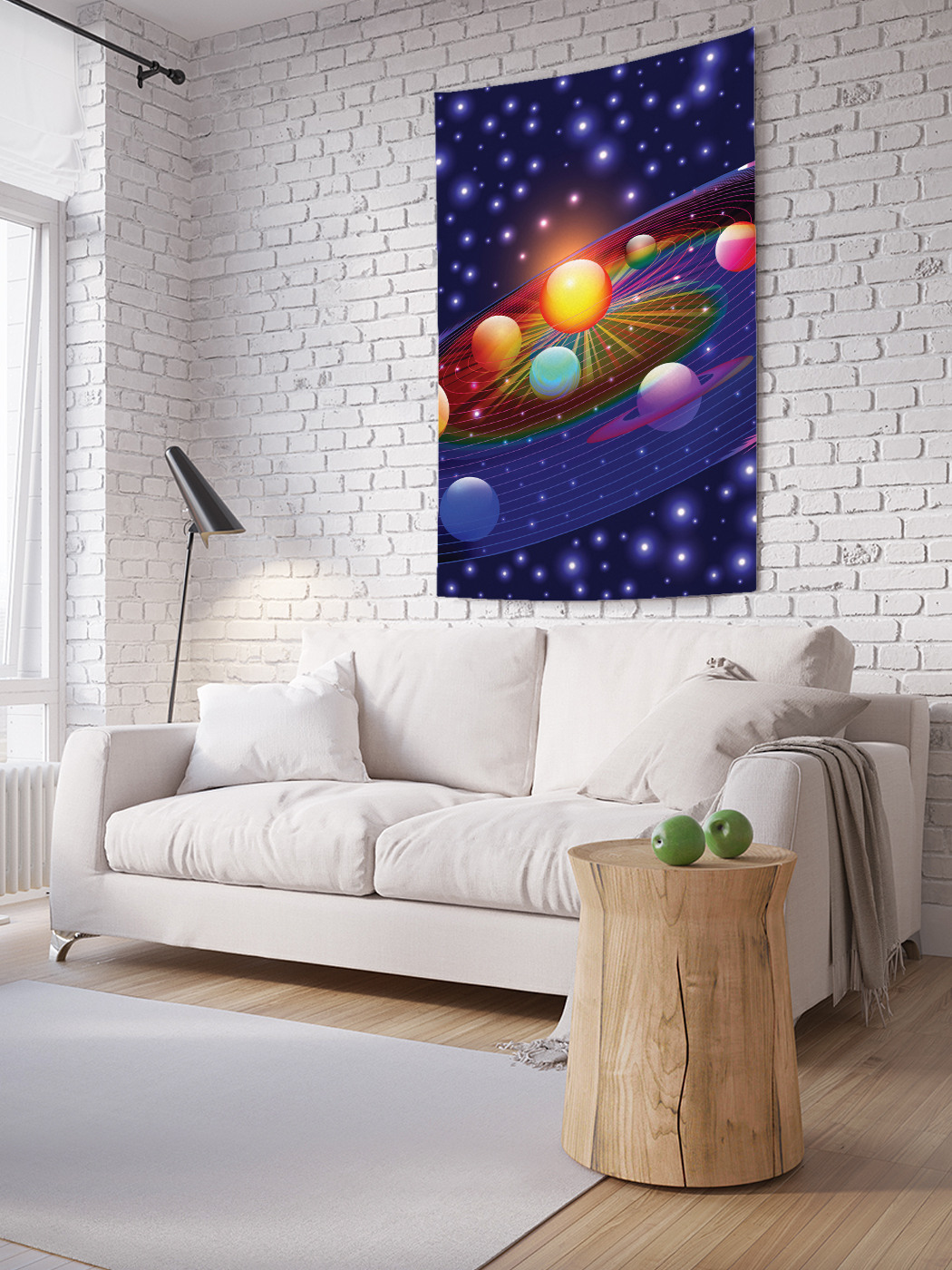 фото Вертикальное фотопанно на стену joyarty "краски солнечной системы", 150x200 см