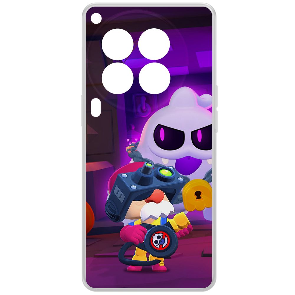 

Чехол-накладка Clear Brawl Stars-Охотник за Скуиками Гэйл для TECNO Camon 30 Premier 5G, Прозрачный