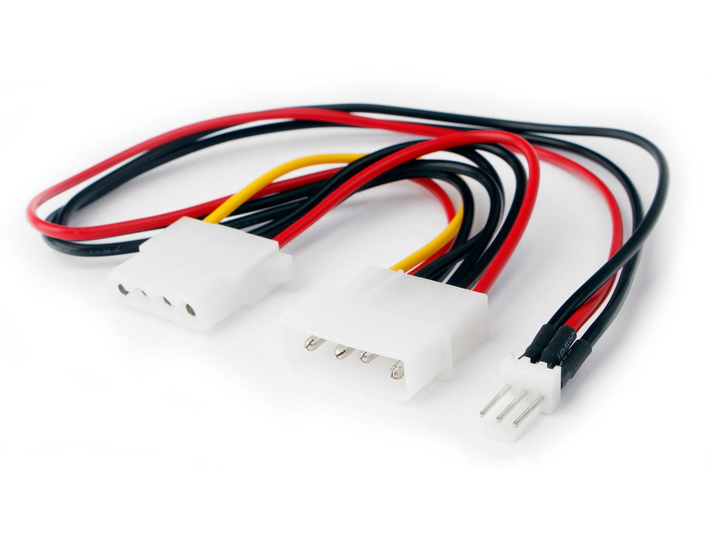 Кабель Gembird Molex - Molex/3 pin вилка-розетка м CC-PSU-5 разноцветный