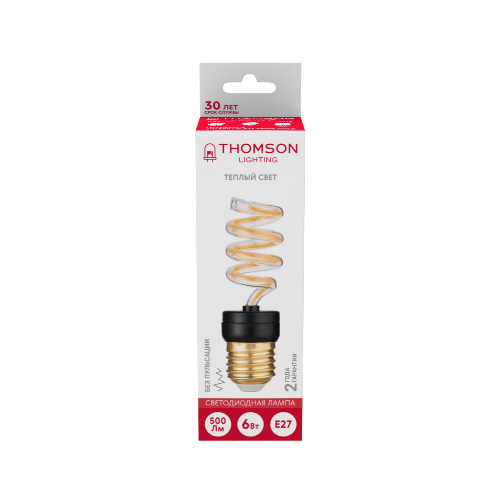 фото Лампа светодиодная hiper thomson led deco 6w 500lm e27 2700k gold