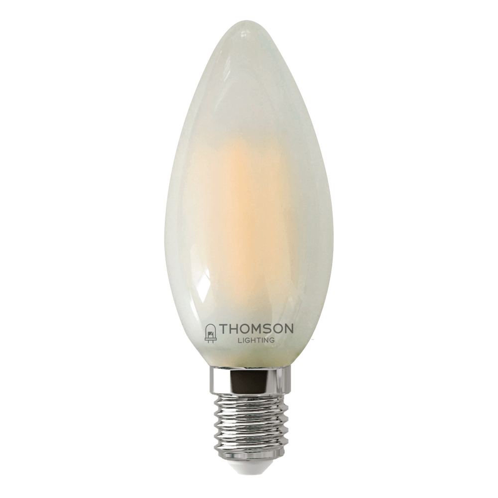 фото Лампа светодиодная hiper thomson led filament candle 9w 895lm e14 6500k frosted