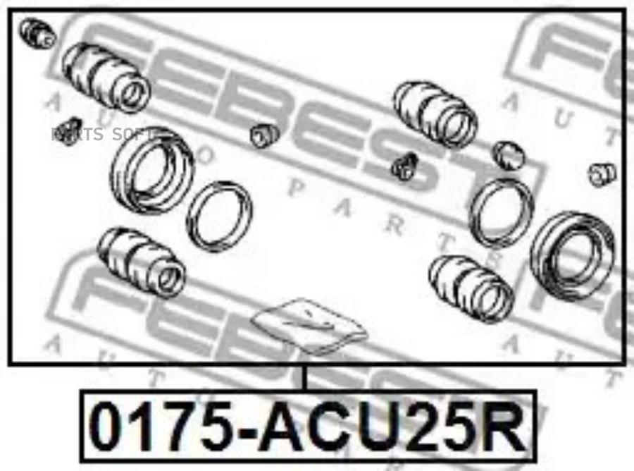 

FEBEST Ремкомплект суппорта задний FEBEST 0175-ACU25R