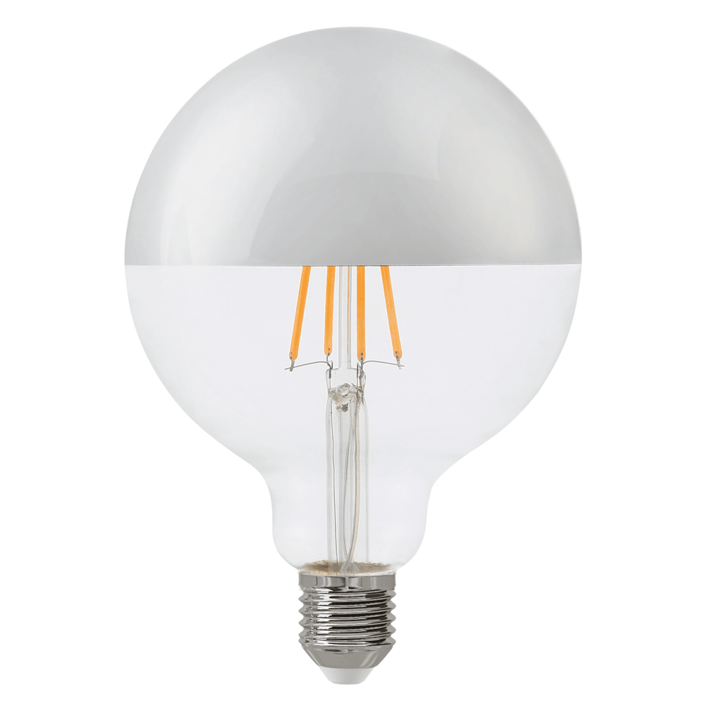 фото Лампа светодиодная hiper thomson led filament g125 7w 750lm е27 4500k silver