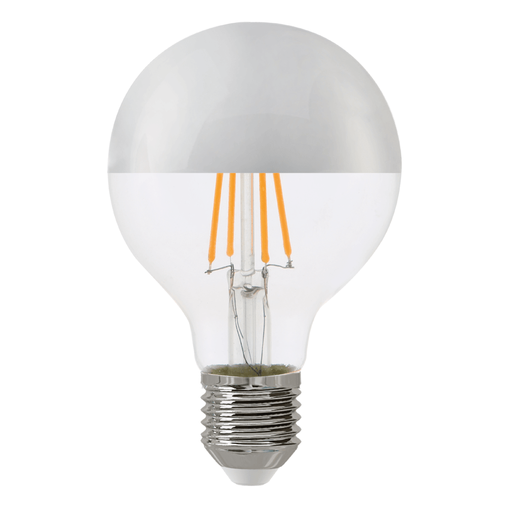 фото Лампа светодиодная hiper thomson led filament g80 5,5w 550lm e27 4500k silver