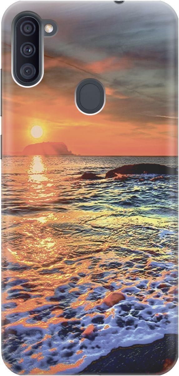 

Чехол на Samsung Galaxy A11/M11 с принтом "Закат на море", Белый;оранжевый, 2288