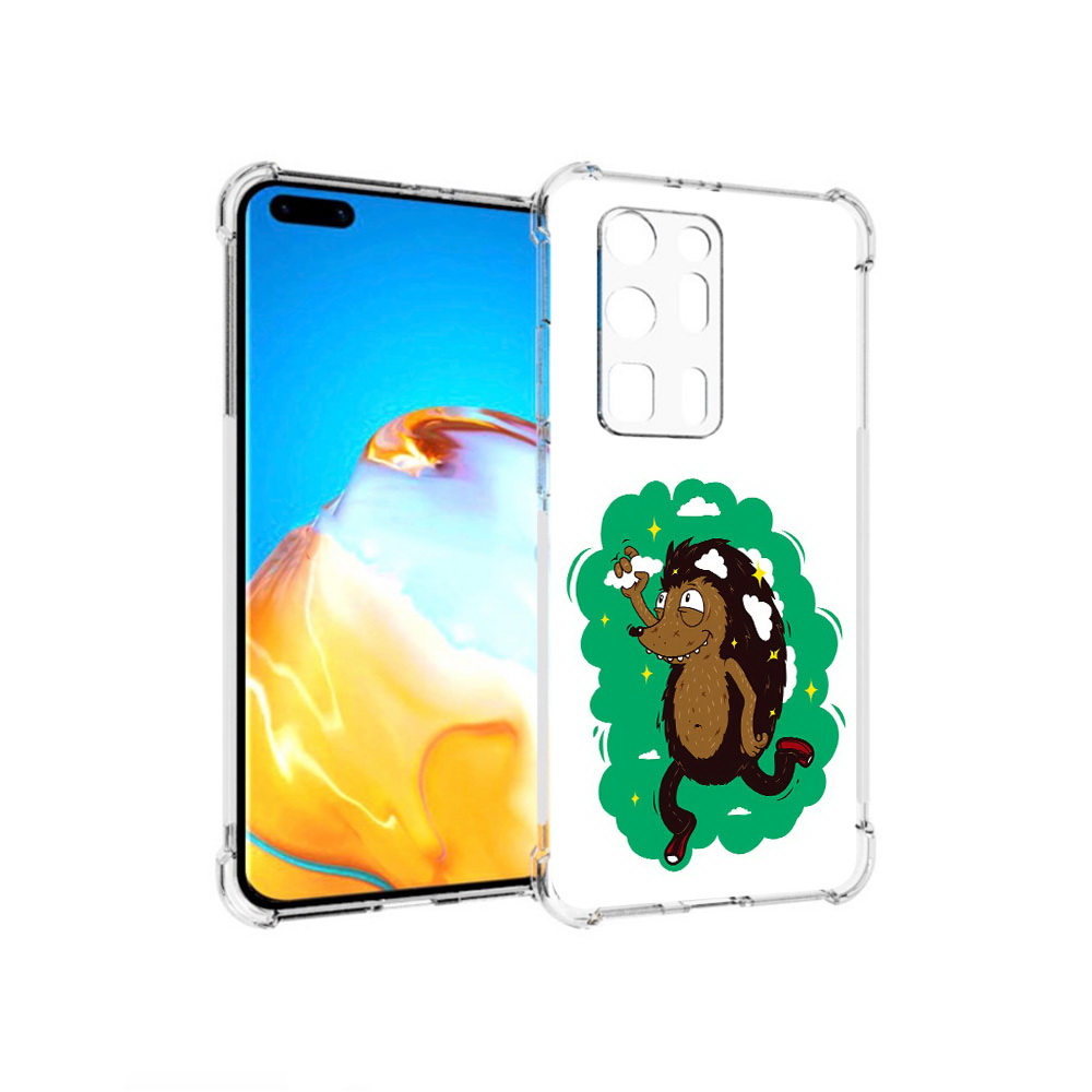 

Чехол MyPads Tocco для Huawei P40 Pro+ Ежик в облаках, Прозрачный, Tocco