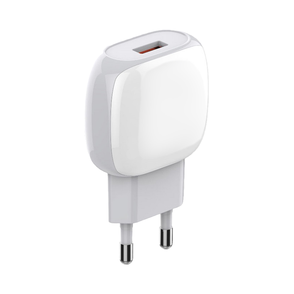 фото Сзу "ldnio" с usb выходом 3,0а quick charge 3.0 + кабель usb type-c a1306q white