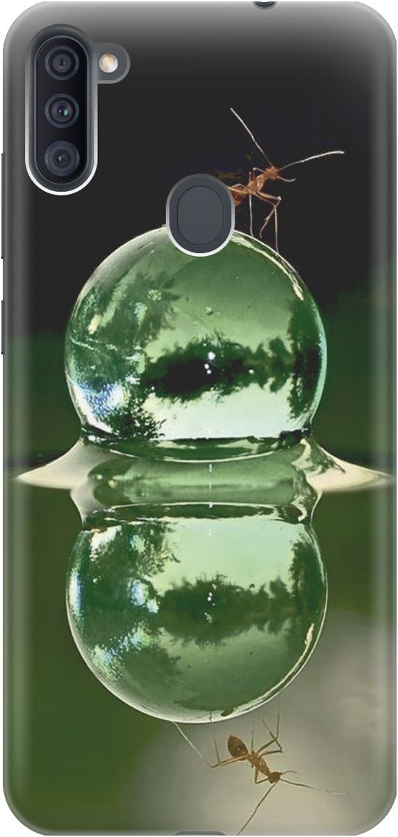 

Чехол на Samsung Galaxy A11/M11 с принтом "Жук на пузырьке", Зеленый;черный, 2288