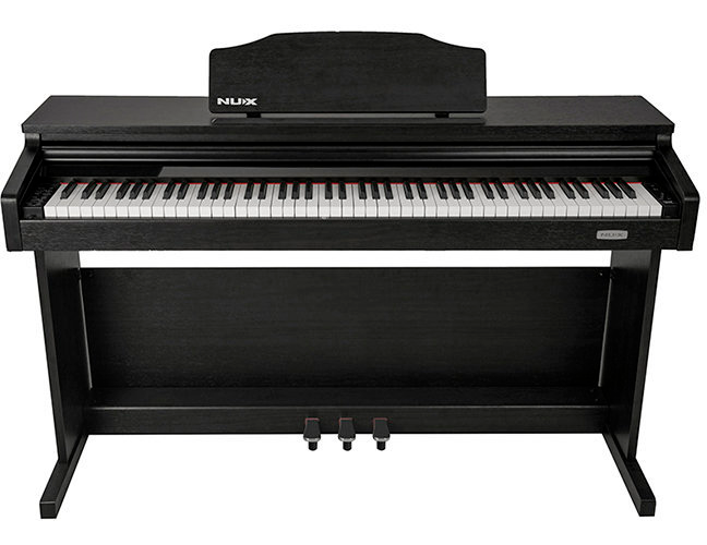 Цифровое пианино Nux Cherub WK-520-BROWN на стойке с педалями, тёмно-коричневое