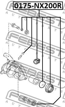 

Ремкомплект заднего тормозного суппорта LEXUS NX 200 300 2014-> FEBEST 0175-NX200R