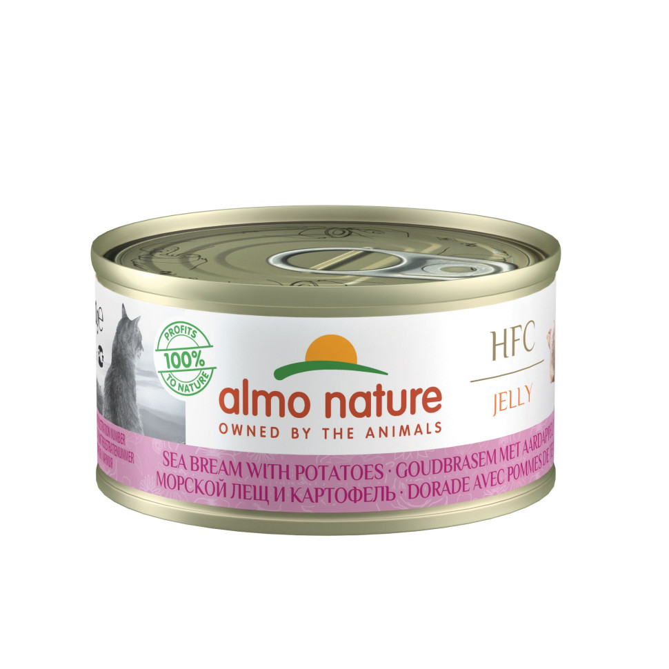 Консервы для кошек Almo Nature, с морским лещом и картофелем, 24шт по 70г